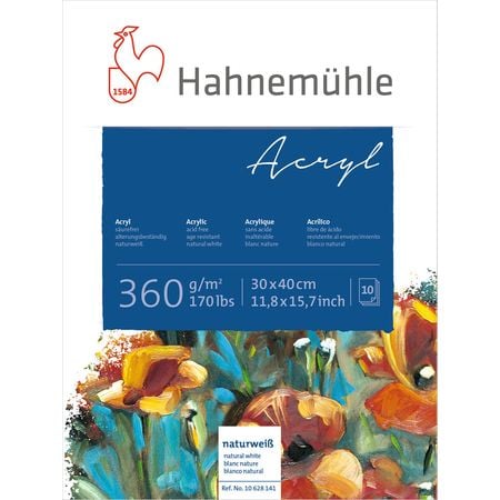 Bloco Acrilica Hahnemuhle Acryl 360g/m² 30x40