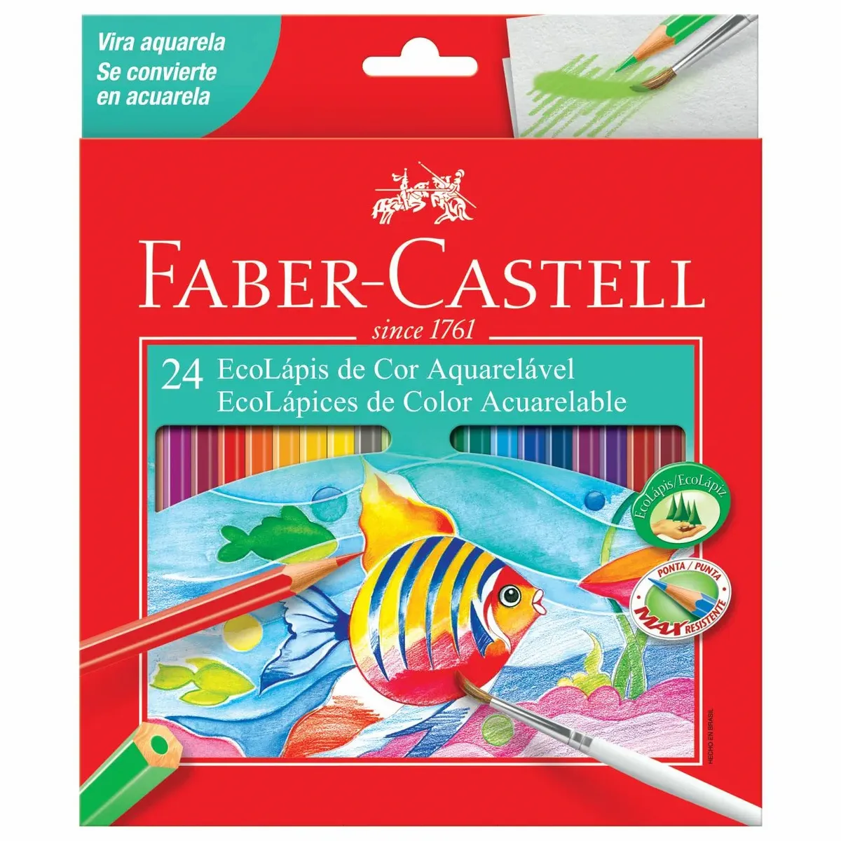 Lapis de Cor Aquarelavel Faber Castell 24 Cores