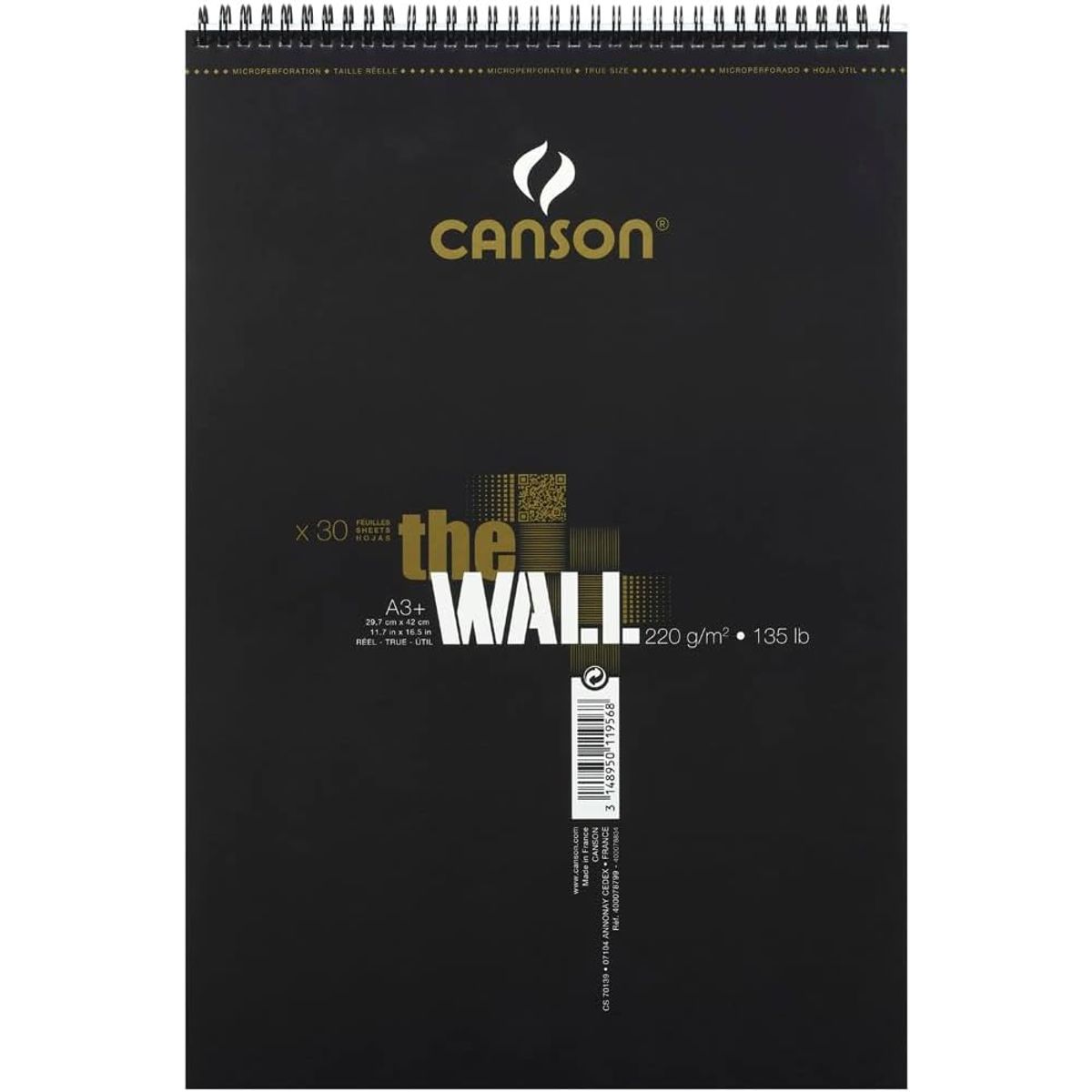 Sketchbook Desenho Canson The Wall 220g/m² A3