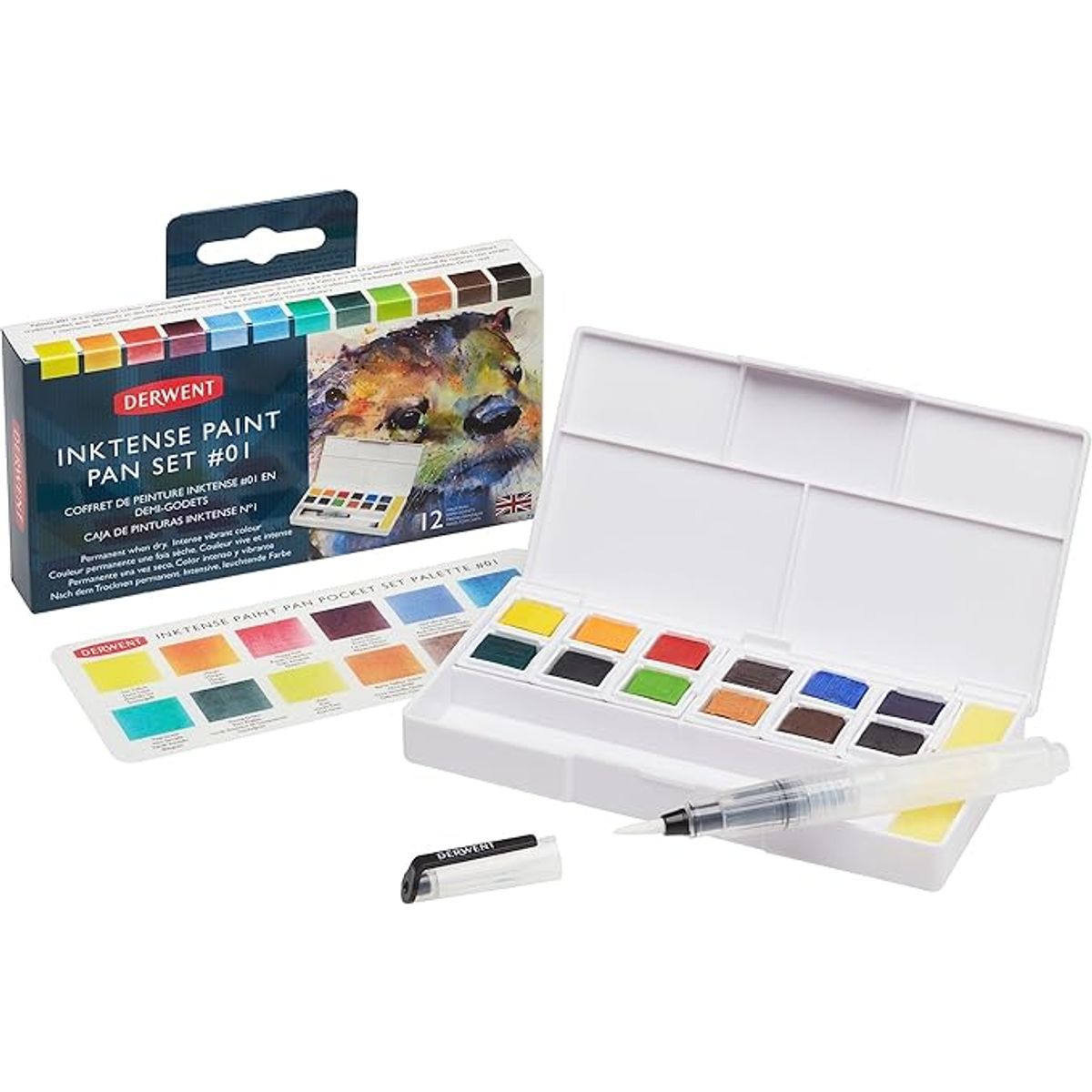 Kit Aquarela 12 Pastilhas Derwent  Inktense Set #01