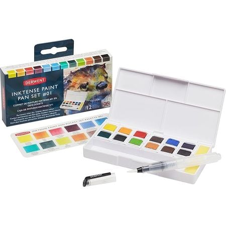 Kit Aquarela 12 Pastilhas Derwent  Inktense Set #01