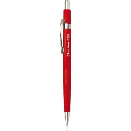 Lapiseira Tecnica  Sharp Pentel Grossa 0.9mm P209 Vermelha