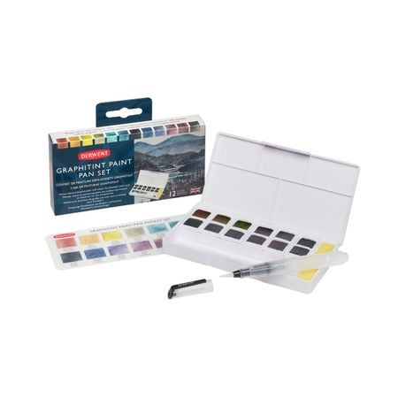 Kit Aquarela 12 Pastilhas Derwent Graphitint