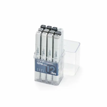 Kit Copic Classic 12 Cores Toner Gray