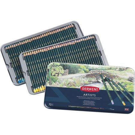Kit Lapis de Cor Permanente Derwent Artists Lata 72 Cores