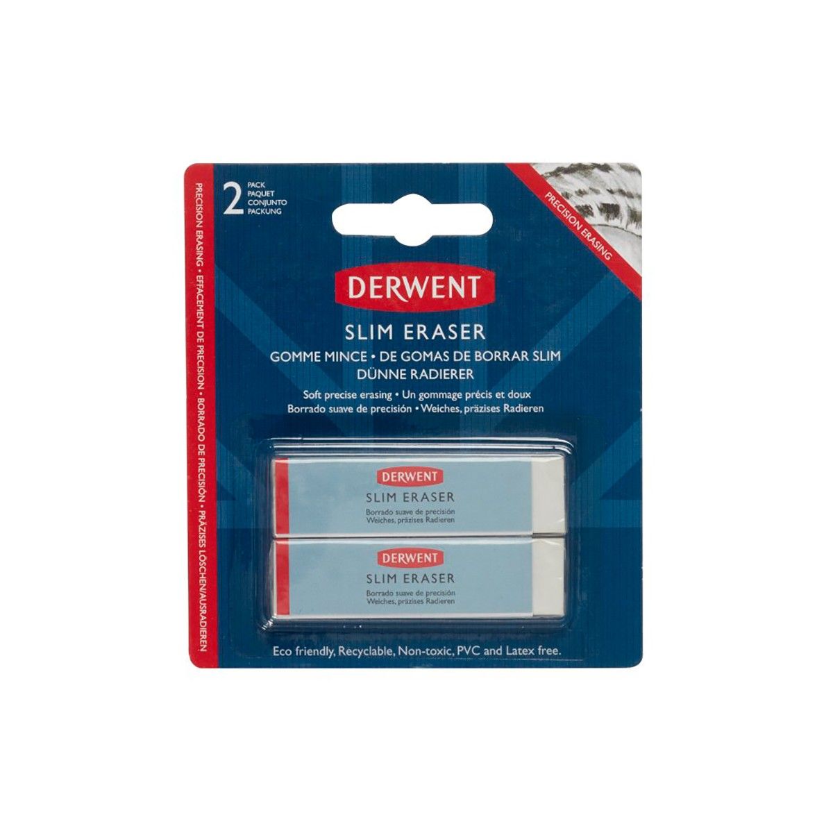 Borracha Slim Erase Derwent Blister 2 Unidades