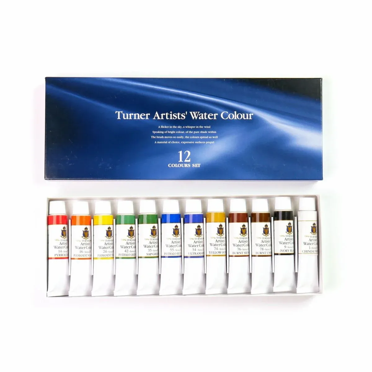 Kit 12 Aquarelas Turner Colour Works Artists Water Colour 15ml