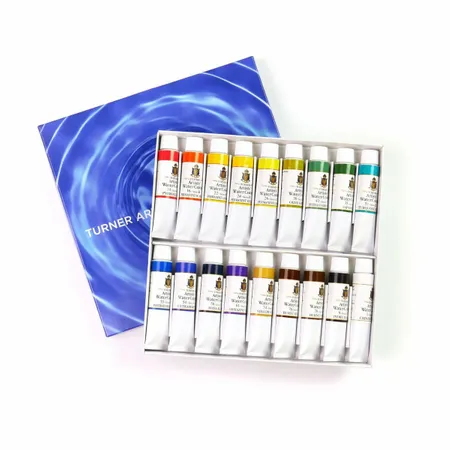 Kit 18 Aquarelas Turner Colour Works Artists Water Colour 15ml