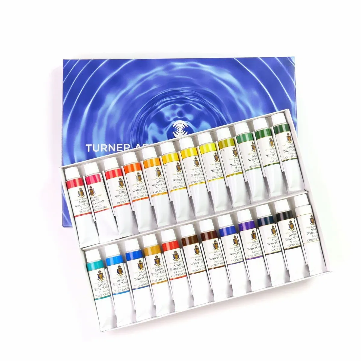 Kit 24 Aquarelas Turner Colour Works Artists Water Colour 15ml