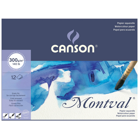 Bloco Aquarela Canson Montval 300g/m² Textura Fina