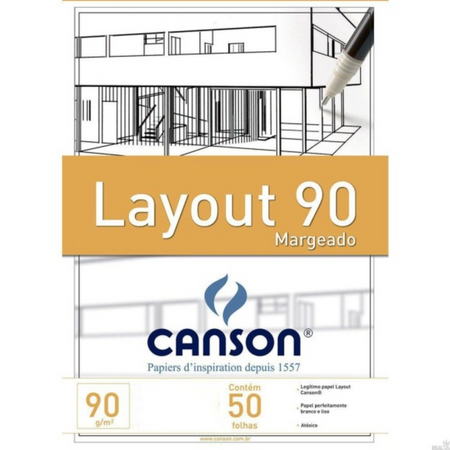 Bloco Desenho Canson Layout Margeado 90g/m²