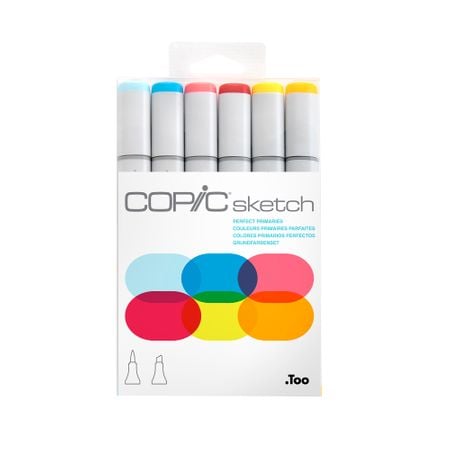 Kit Copic Sketch 6 Cores Perfect Primaries
