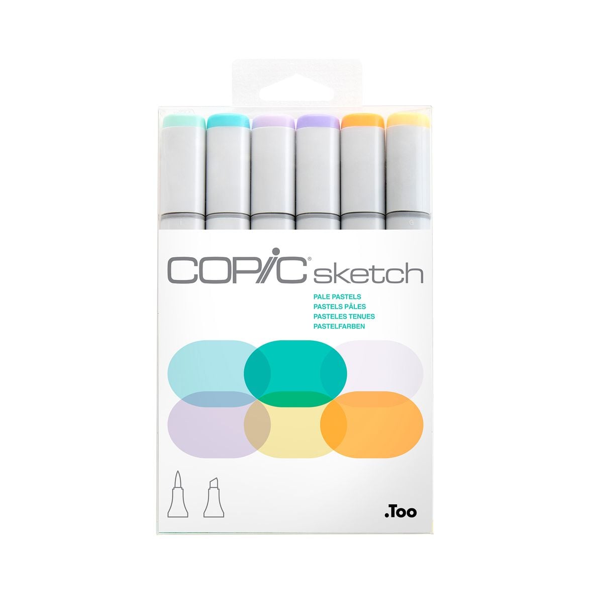 Kit Copic Sketch 6 Cores Pale Pastels