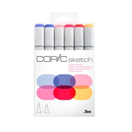 Kit Copic Sketch 6 Cores Floral Favorites 2