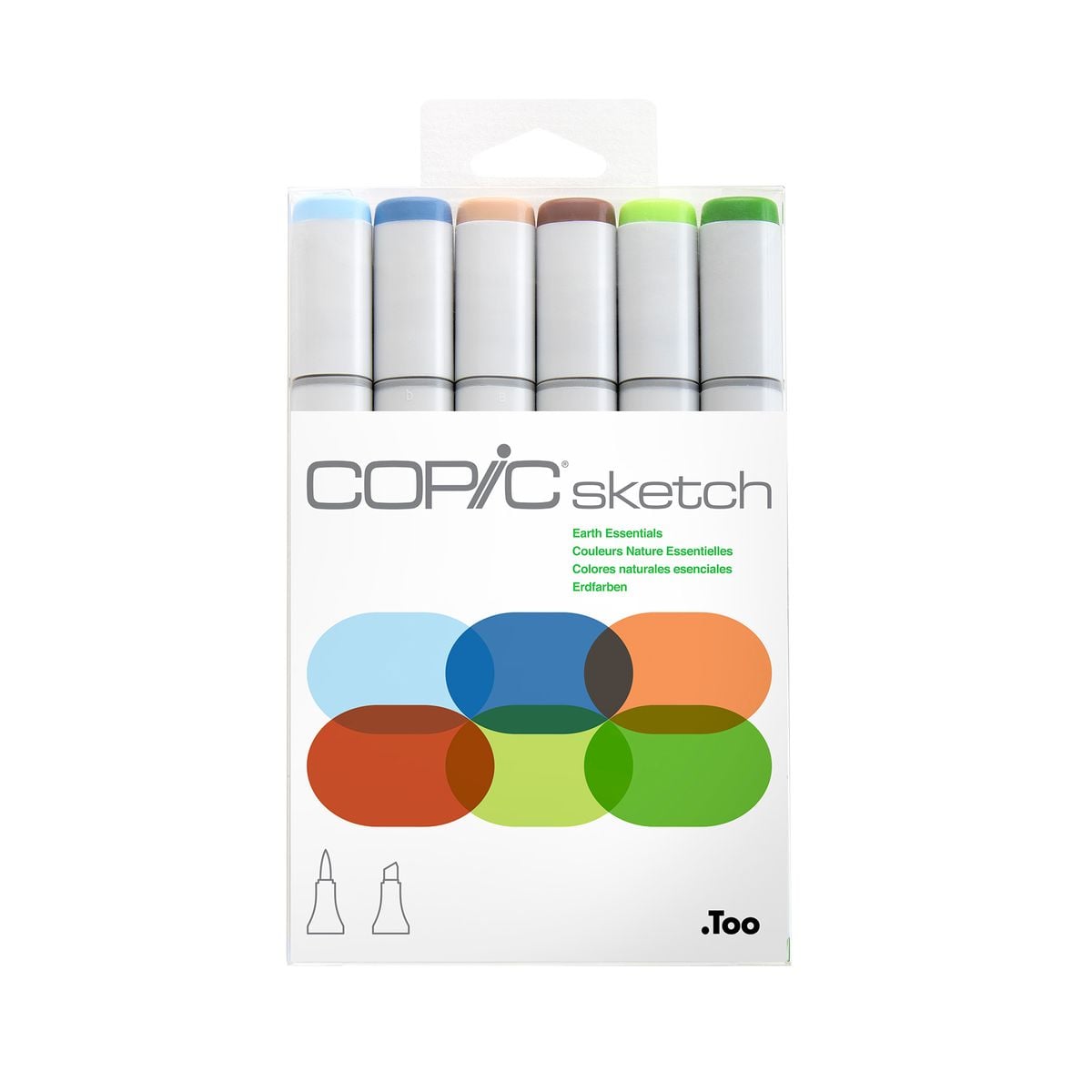 Kit Copic Sketch 6 Cores Earth Essentials