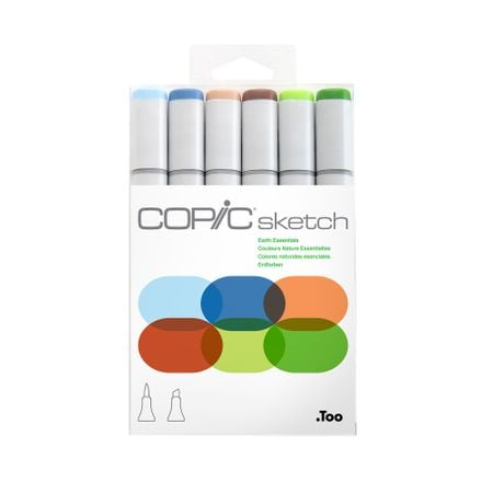 Kit Copic Sketch 6 Cores Earth Essentials