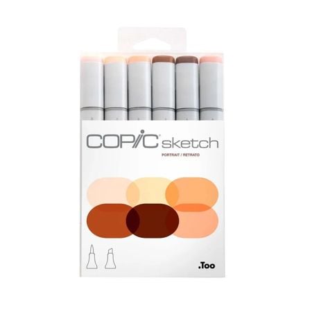 Kit Copic Sketch 6 Cores Portrait