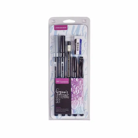 Kit Caneta Pincel Tombow Dual Brush + Lettering Set 2