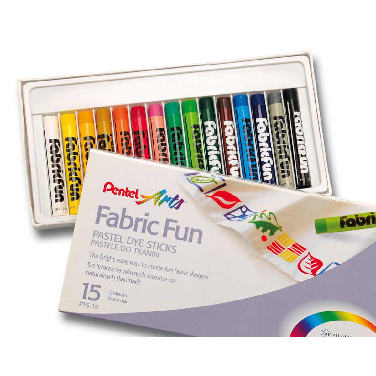 Kit de Giz Pastel Oleoso Pentel  - 15 cores Tecido