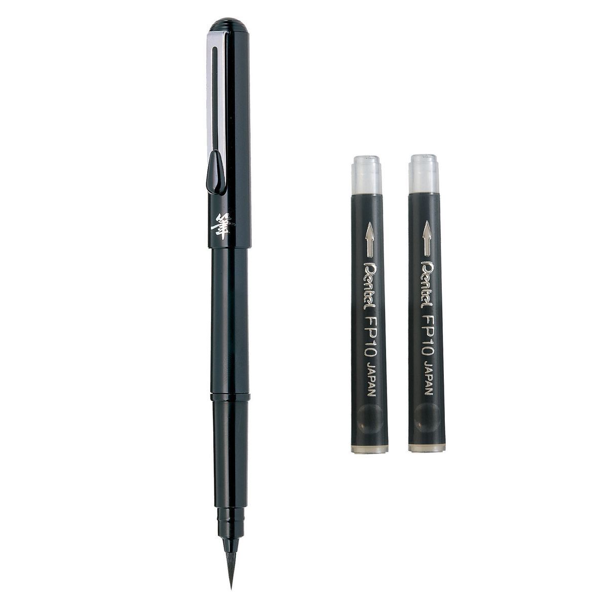 Caneta Pentel Pocket Brush Recarregavel - Black