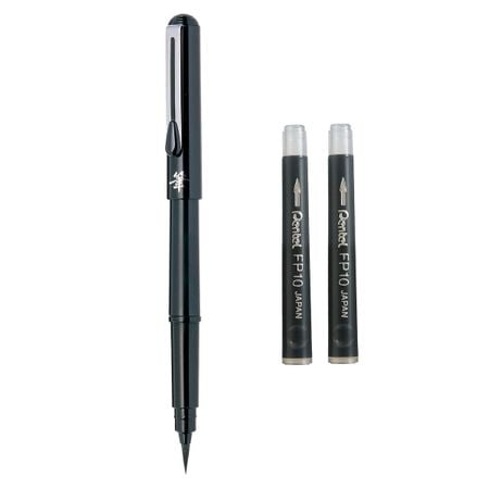 Caneta Pentel Pocket Brush Recarregavel - Black