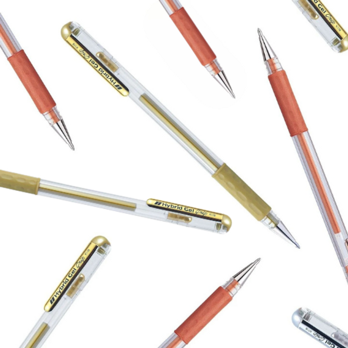 Caneta Gel Metalica Pentel Hybrid Gel Grip 0.8mm