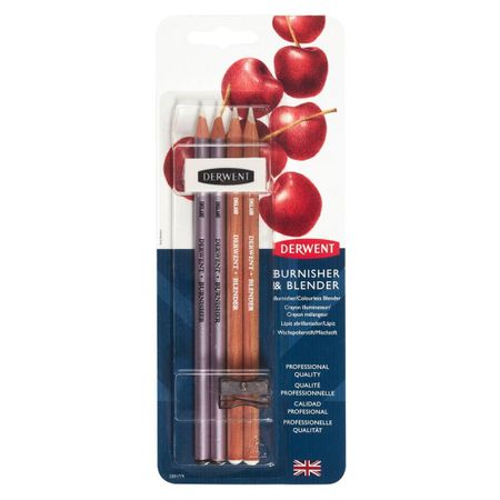 Lapis Blender e Burnisher Derwent Kit 4 Unidades