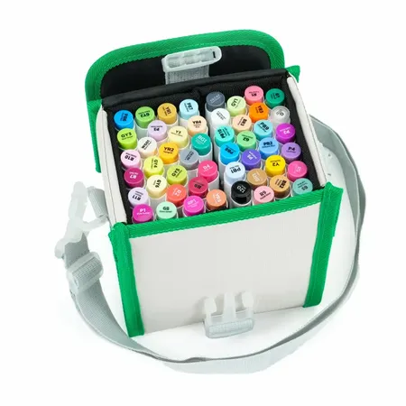 Kit de Marcadores Ohuhu Honolulu Classic 48 Cores Clássicas (Ponta Pincel e Chanfrada)