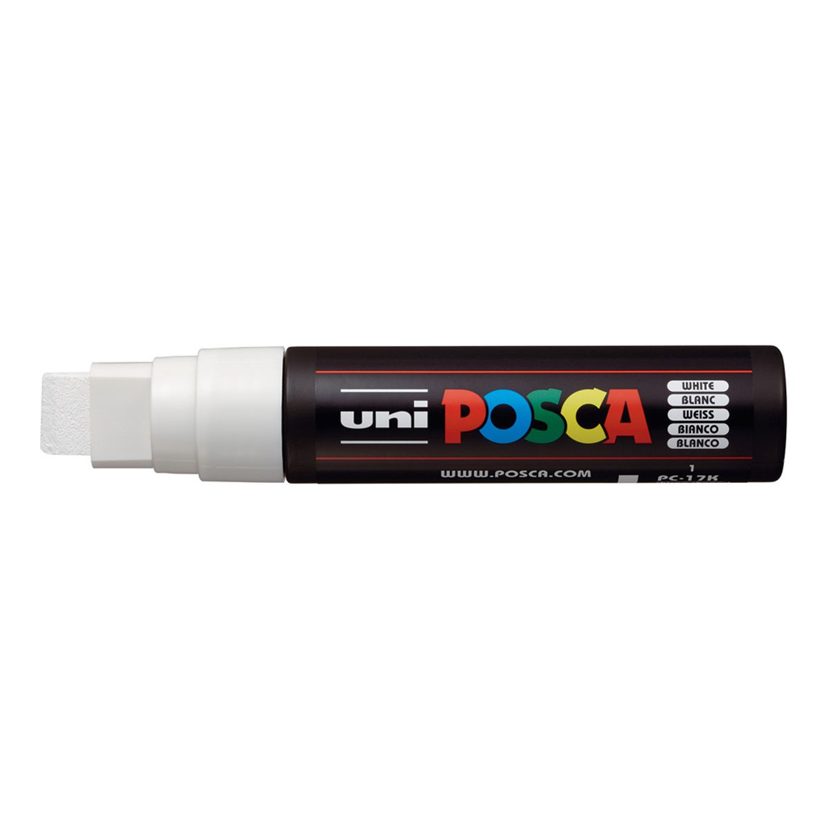 Caneta Posca PC-17K Ponta Retangular - Cor Branca
