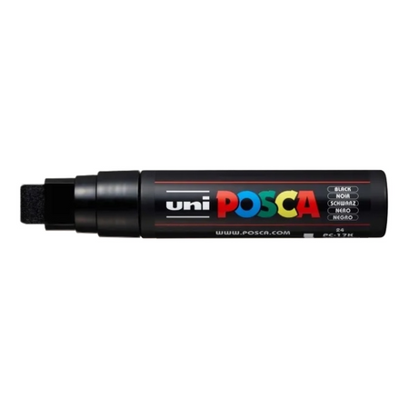 Caneta Posca PC-17K Ponta Retangular - Cor Preto