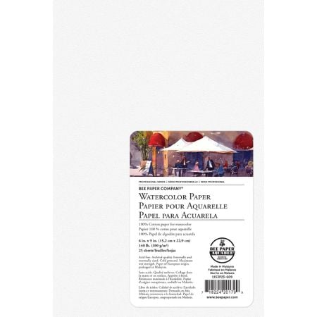 Papel para Aquarela Bee Paper 100% Algodão 25 Folhas A5 BEE-1153P25-609
