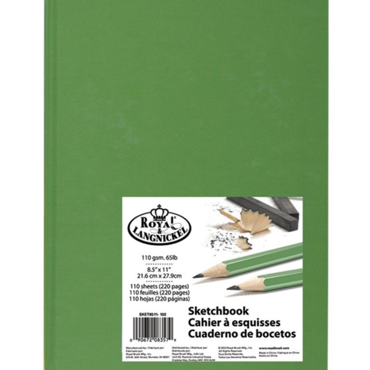 Sketchbook Royal e Langnickel A4 Capa Verde Claro - SKET8511-102