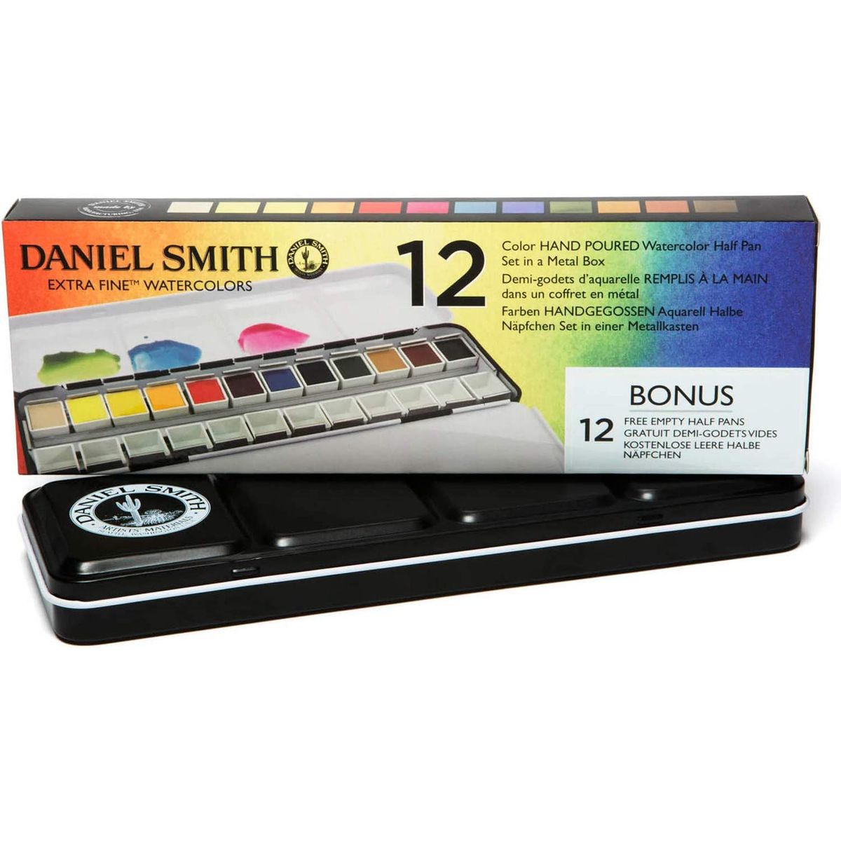 Kit Aquarela Daniel Smith - Estojo Metal com 12 Pastilhas (Half Pan)