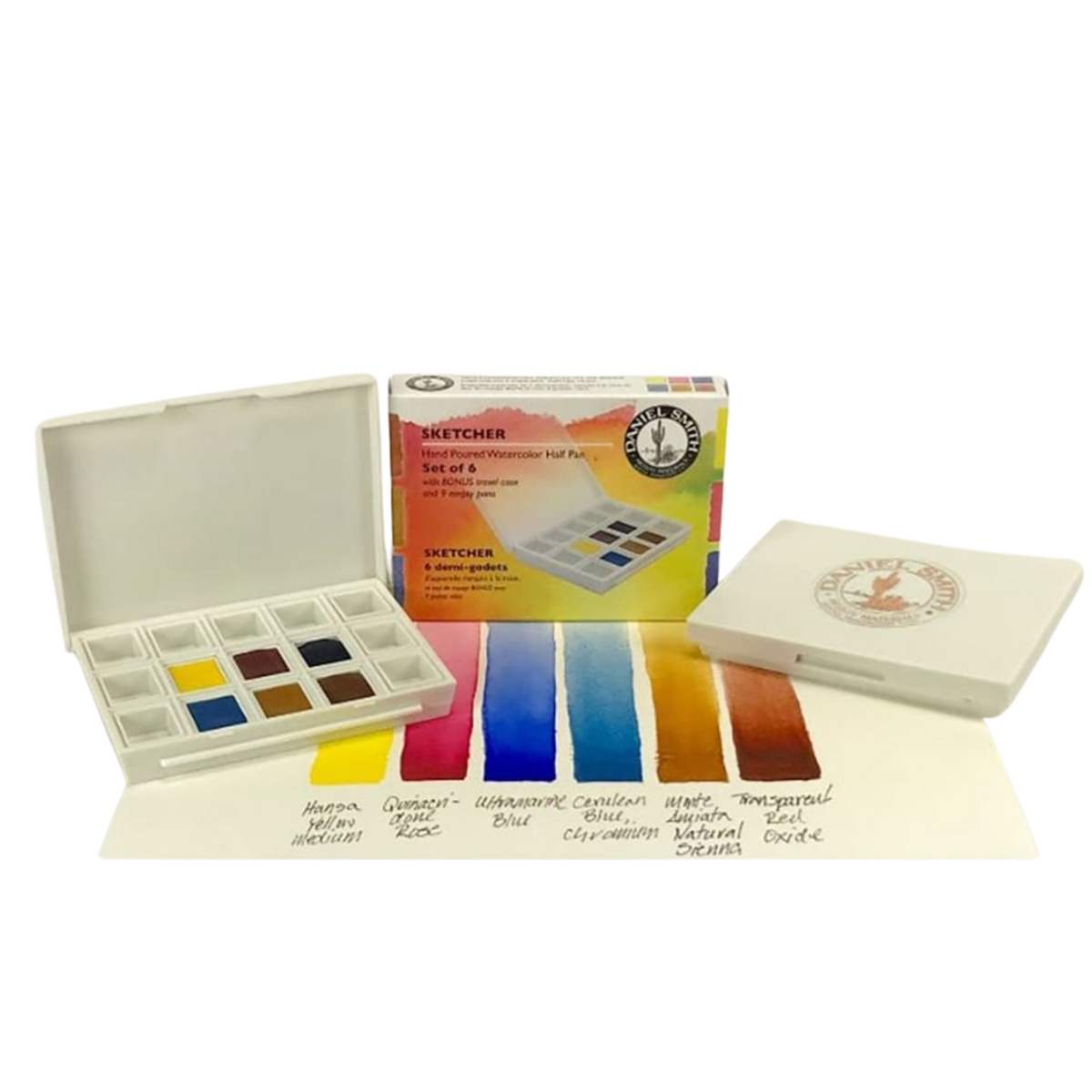 Kit Aquarela Daniel Smith Sketcher - Estojo Plástico com 6 Pastilhas (Half Pan)