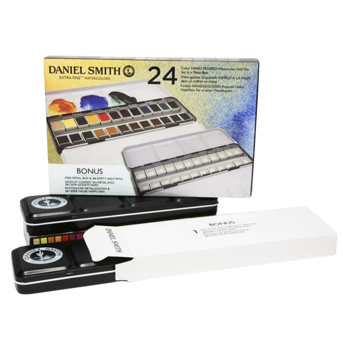 Kit Aquarela Daniel Smith - Estojo Metal com 24 Pastilhas (Half Pan)