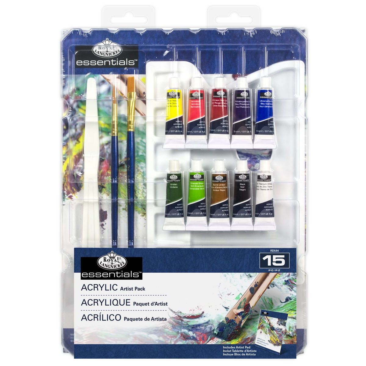 Kit Essentials Acrilica 15 Peças Royal e Langnickel - RD584
