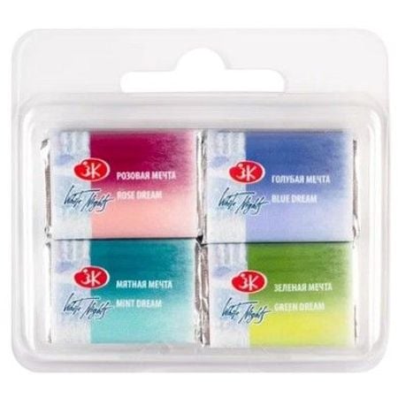 Kit 4 Tintas Aquarela Metamorphoses White Nights em Pastilha - Dream