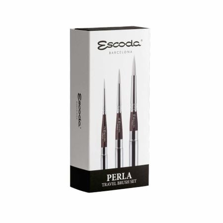 Estojo Escoda Perla com 3 Pinceis Travel Brush  - 1253