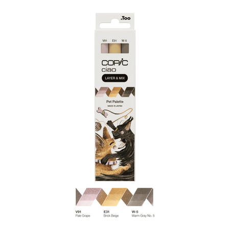 Kit Copic Ciao 3 Cores Pet Palette