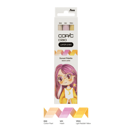 Kit Copic Ciao 3 Cores Sunset Palette