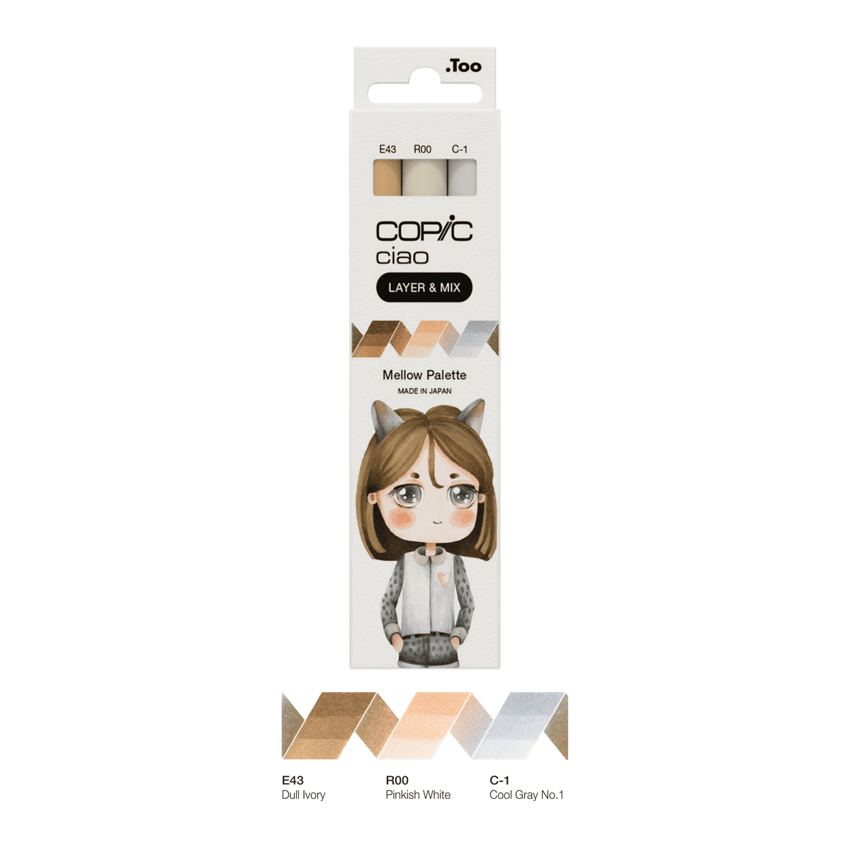 Kit Copic Ciao 3 Cores Mellow Palette -