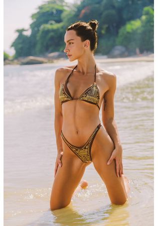 Biquíni Ipanema Tachas Marrom 