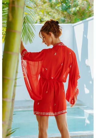 Kimono Zamzibar Sky Vermelho