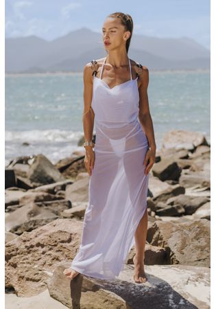 Vestido Tule Alana Branco 