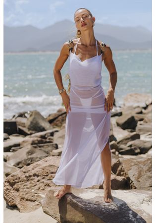 Vestido Tule Alana Branco 