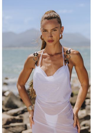 Vestido Tule Alana Branco 