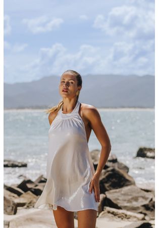 Vestido Valerie Paetê Branco 