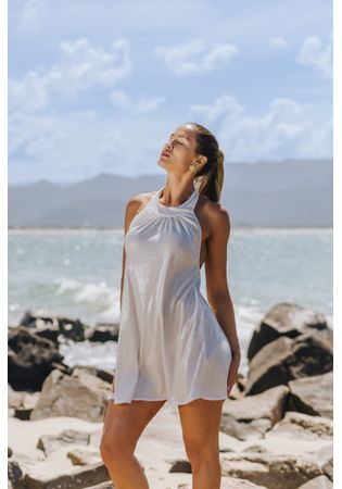 Vestido Valerie Paetê Branco 