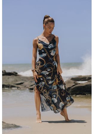 Vestido Tule Alana Atlântica 