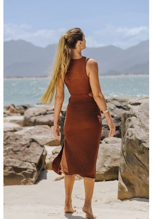 Vestido Onix Marrom 